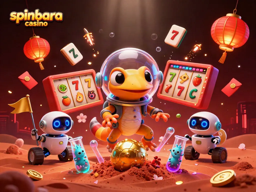 Engage with the thrilling spinbara casino experience as a Martian gecko discovers a golden casino.